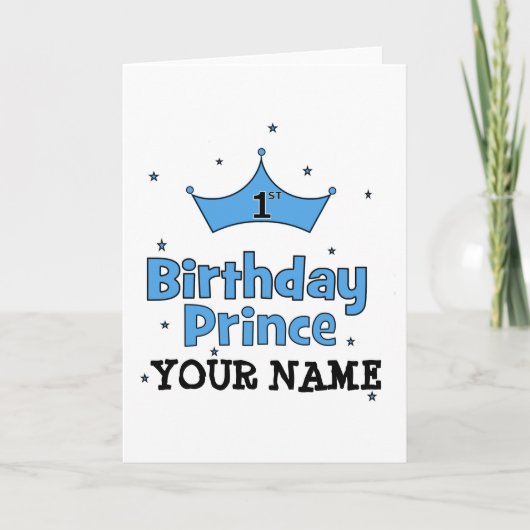 Carte 1er anniversaire Prince (Devant)