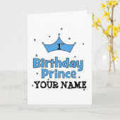 Carte 1er anniversaire Prince (Fleur jaune)
