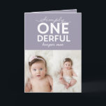 Carte 1er anniversaire simple onderful coloré typographi<br><div class="desc">1er anniversaire simple onederful coloré typographie et multi photographie première carte d'anniversaire.</div>