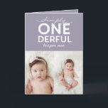 Carte 1er anniversaire simple onderful coloré typographi<br><div class="desc">1er anniversaire simple onederful coloré typographie et multi photographie première carte d'anniversaire.</div>