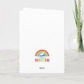 Carte 1er anniversaire Unicorn fête (Dos)