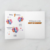 Carte 1er anniversaire Unicorn fête (Intérieur)