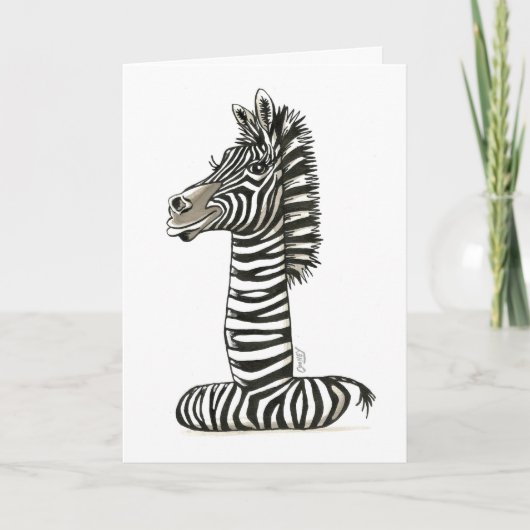 Carte 1er anniversaire Zebra! (Devant)