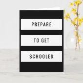 Carte 1er jour de classe - Préparez-vous à être scolaris (Fleur jaune)