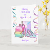 Carte 1er jour personnalisé du lycée (Fleur jaune)