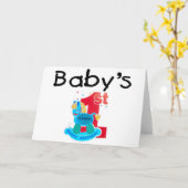 Carte 1er Joyeux anniversaire de bébé (Fleur jaune)