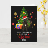 Carte 1er Noël Dans Notre Nouvelle Maison Cadeau De Noël (Fleur jaune)