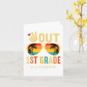 Carte 1ère année de Dernier jour de l'école (Fleur jaune)