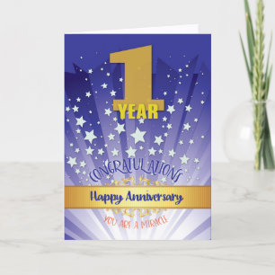 Carte 1ère année de récupération anniversaire chiffre gr
