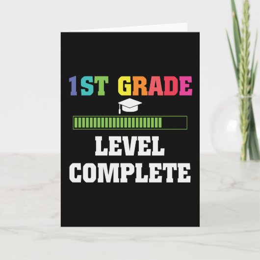 Carte 1ère année Niveau Complet Enfants Graduation (Devant)