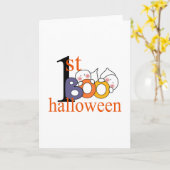 Carte 1ère BOO Fantôme d'Halloween ! (Fleur jaune)