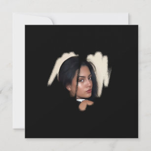 Carte 1ère classe Black Graffiti Heart Frame