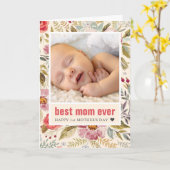 Carte 1ère Fête des mères Salutation de photos florales (Fleur jaune)