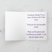 Carte 1ère visite de Tooth Fairy Crown Cute (Intérieur)