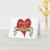 Carte 1st. Anniversary (Fleur jaune)