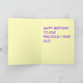 Carte 1st Birthday (Intérieur)