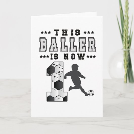 Carte 1st Birthday Gift Soccer Player 1 Year Old Boy (Devant)
