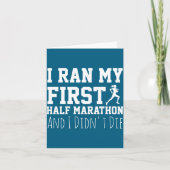 Carte 1st Half Marathon Runner Funny Running First  (Devant)