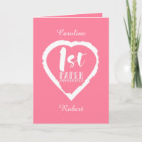 1ST paper wedding anniversary heart