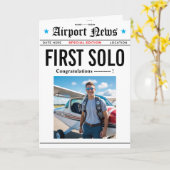 Carte 1st Solo Flight Congratulations Card (Fleur jaune)