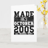 Carte 2005 Anniversaire octobre Vintage Discours (Fleur jaune)