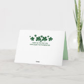 Carte 2013 du jour de premier St Patrick du bébé (Dos)