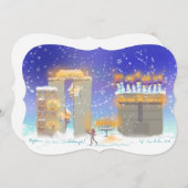 CARTE 2015 de Hanukkahville Hanoukka (Devant / Derrière)