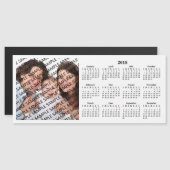 Carte 2018 magnétique de calendrier fait sur (Devant / Derrière)
