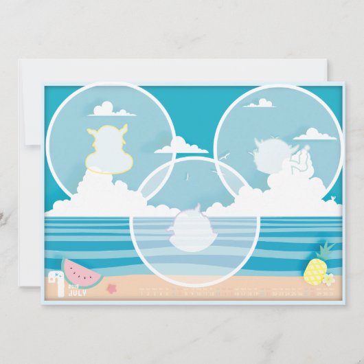 CARTE 2019カレンダー7月 (Devant)