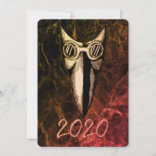 Carte 2020 - Année du masque visage, masque de médecin d