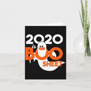 Carte 2020 est boo feuille fantôme halloween 