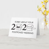 Carte 2020 Mariage reporté Funny Toilet Papier (Fleur jaune)
