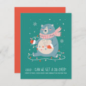 Carte 2020 Pouvons-Nous Obtenir Un Don-Over Drôle Ours N (Devant / Derrière)