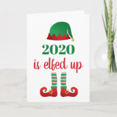 Carte 2020 S'Est Élevé Funny Noël Dit Rouge (Devant)