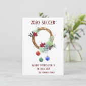 Carte 2020 Succès Succulent Funny Covid Holiday (Debout devant)