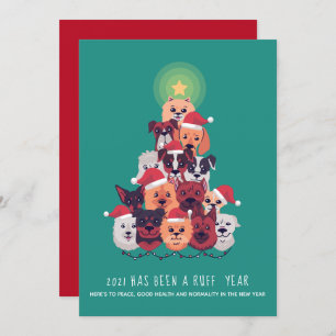 Carte 2021 C'est une année RUFF Arbre de Noël