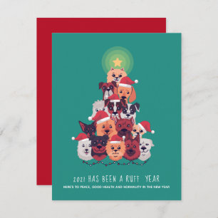 Carte 2021 C'est une année RUFF Arbre de Noël