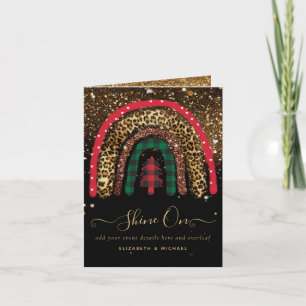 Carte 2021 CUSTOM Christmas Rainbow Gold Parties scintil