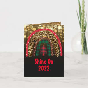 Carte 2021 CUSTOM Christmas Rainbow Gold Parties scintil