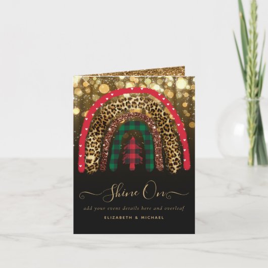 Carte 2021 CUSTOM Christmas Rainbow Gold Parties scintil (Devant)