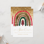Carte 2021 CUSTOM Christmas Rainbow Gold Parties scintil (Devant/Arrière en situation)