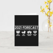 Carte 2021 Forecast New Mom Dad Expecting Baby Announcem (Fleur jaune)