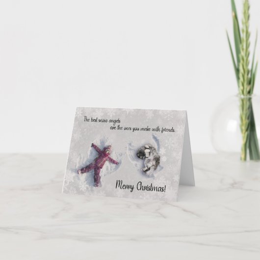 Carte 2022 Keeshond Christmas Card Blank inside (Devant)