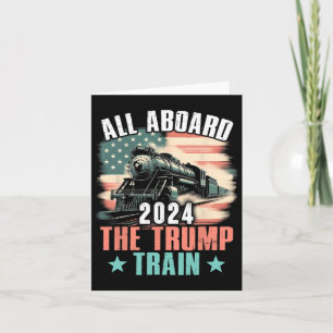 Carte 2024 À Bord Du Drapeau Trump Train 2024 Usa