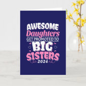 Carte 2024 Fille Géniale Promue Grande Sœur (Fleur jaune)