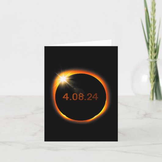 Carte 2024 Solar Eclipse Américain Totality Spring 4.08. (Devant)