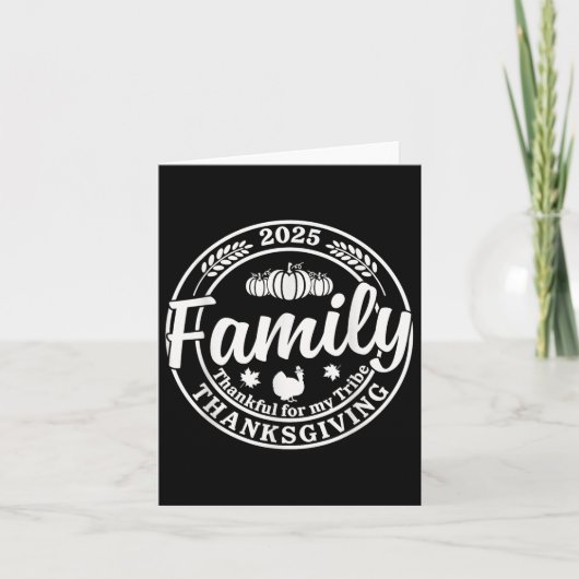 Carte 2025 Famille Remerciements Pour Ma Tribe Turquie T (Devant)