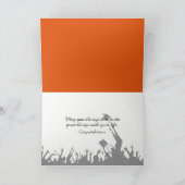 Carte 2025 Graduation Orange and Black School Colors (Intérieur)