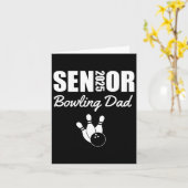 Carte 2025 Senior Bowling Dad Bowling Team Parent Helper (Fleur jaune)