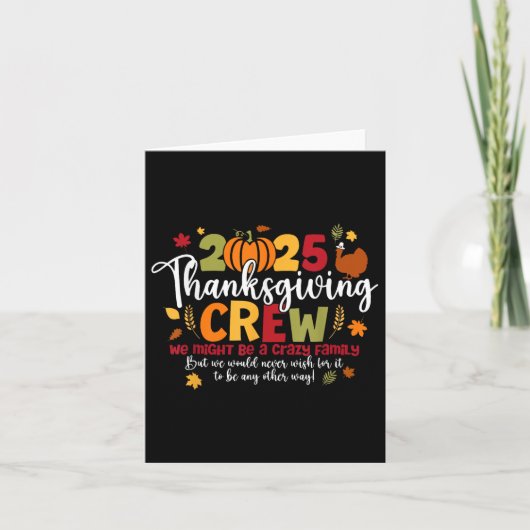 Carte 2025 Thanksgiving Crew Turquie Merci automne autom (Devant)